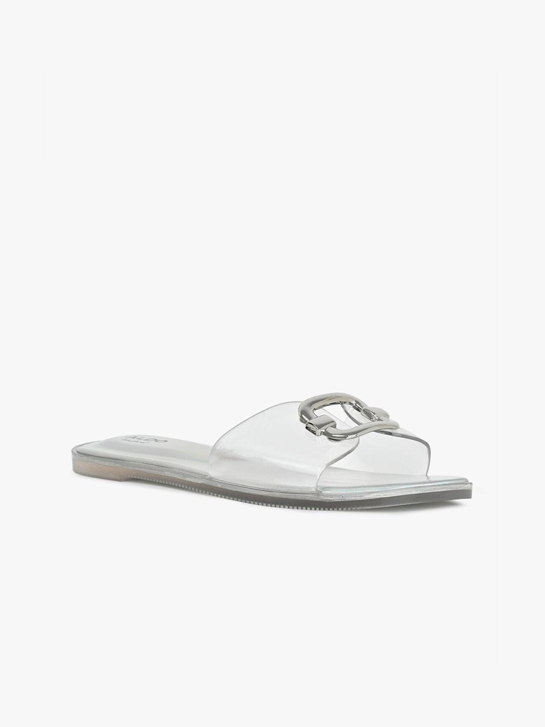 

ALDO JELLYICIOUS Embellished Open Toe Flats, Transparent