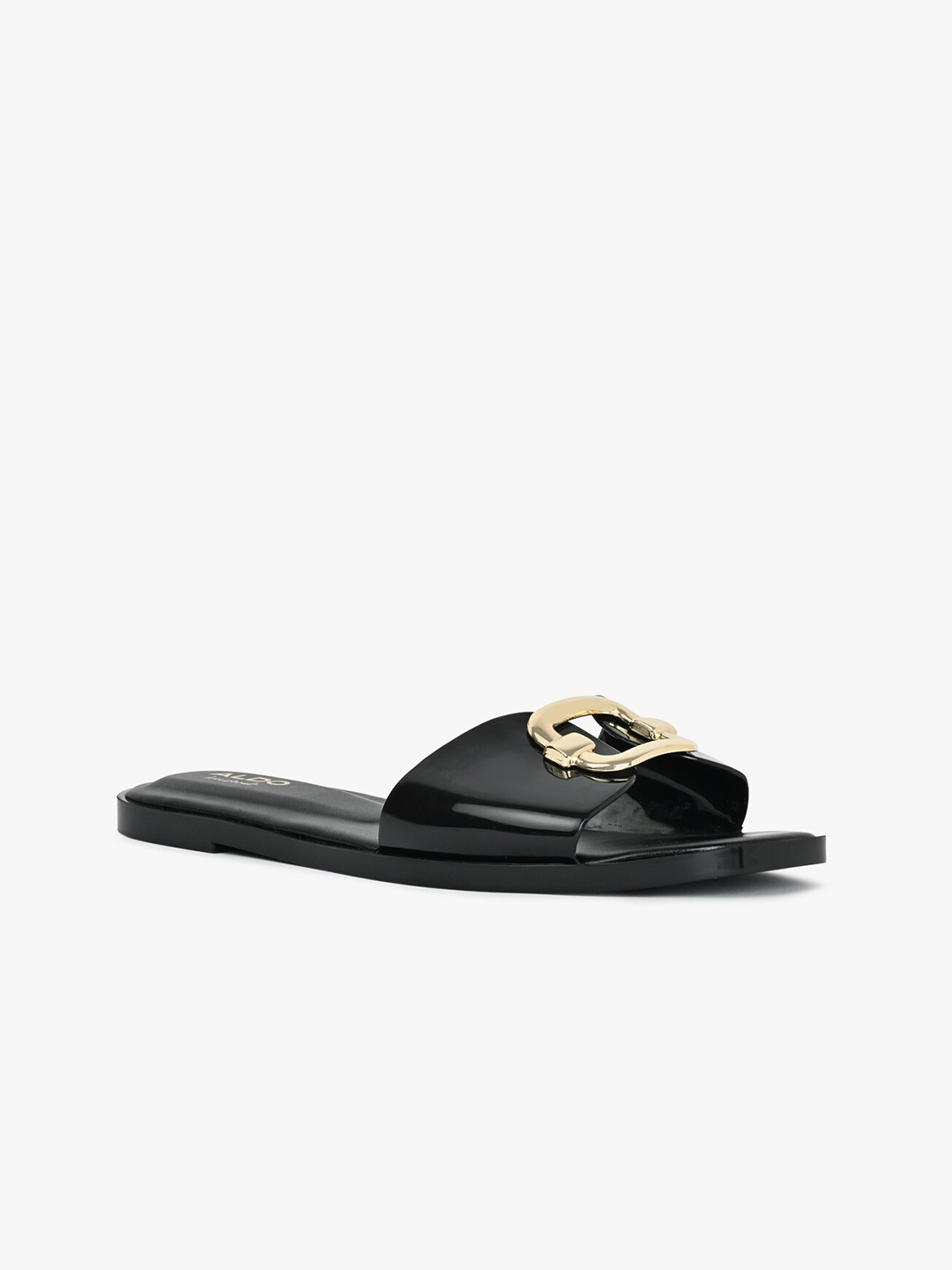 

ALDO JELLYICIOUS Embellished Open Toe Flats, Black