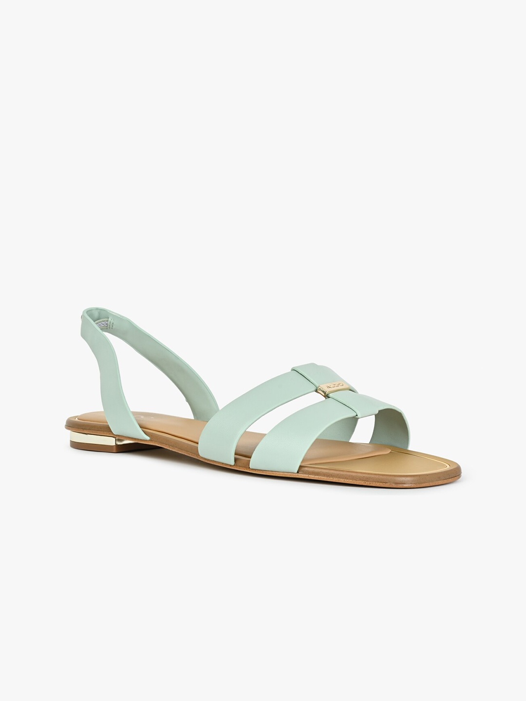 

ALDO BALERA Strappy Open Toe Flats, Sea green