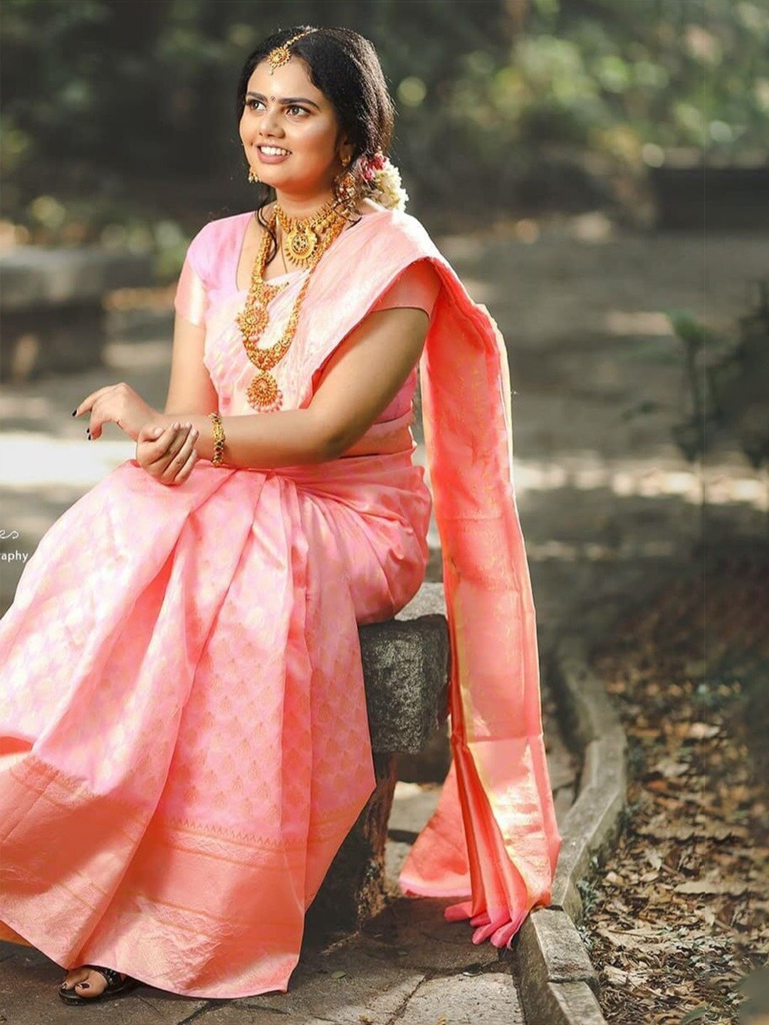 

Visit Wear Ethnic Motifs Woven Design Zari Banarasi Saree, Pink