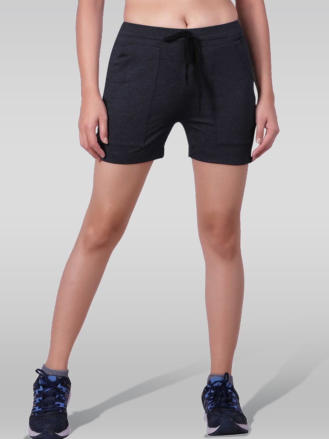 

LAASA SPORTS Women Slim Fit Dri Fit Sports Shorts, Grey