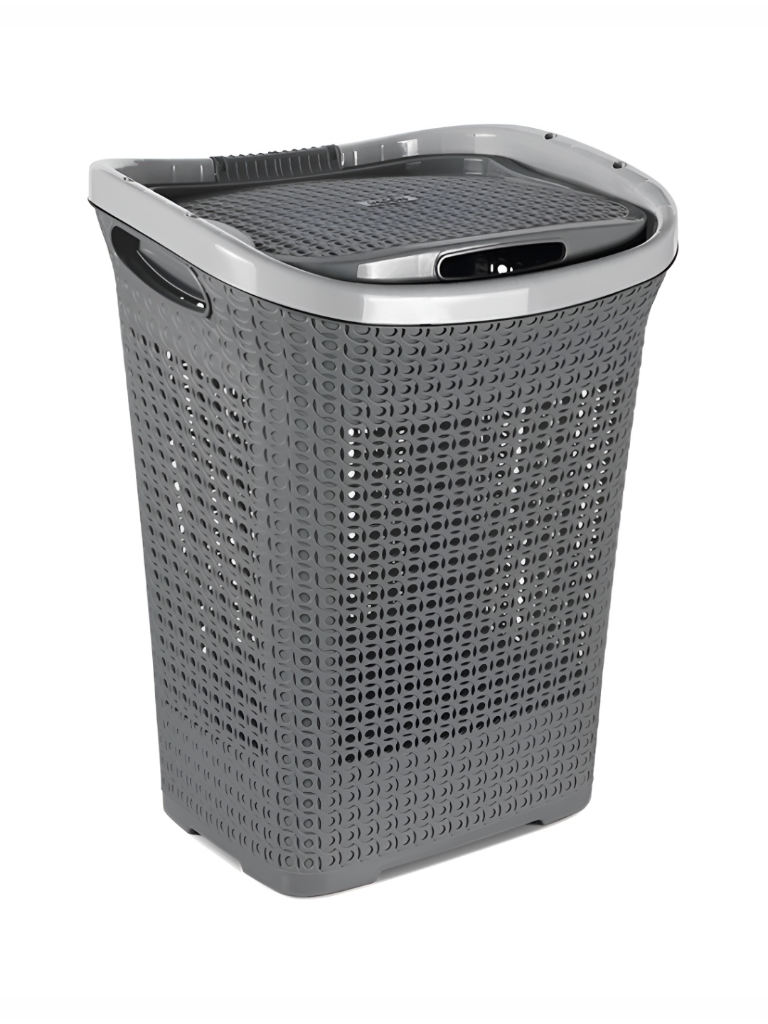 

Milton Pluto Grey Laundry Basket With Lid 50 L
