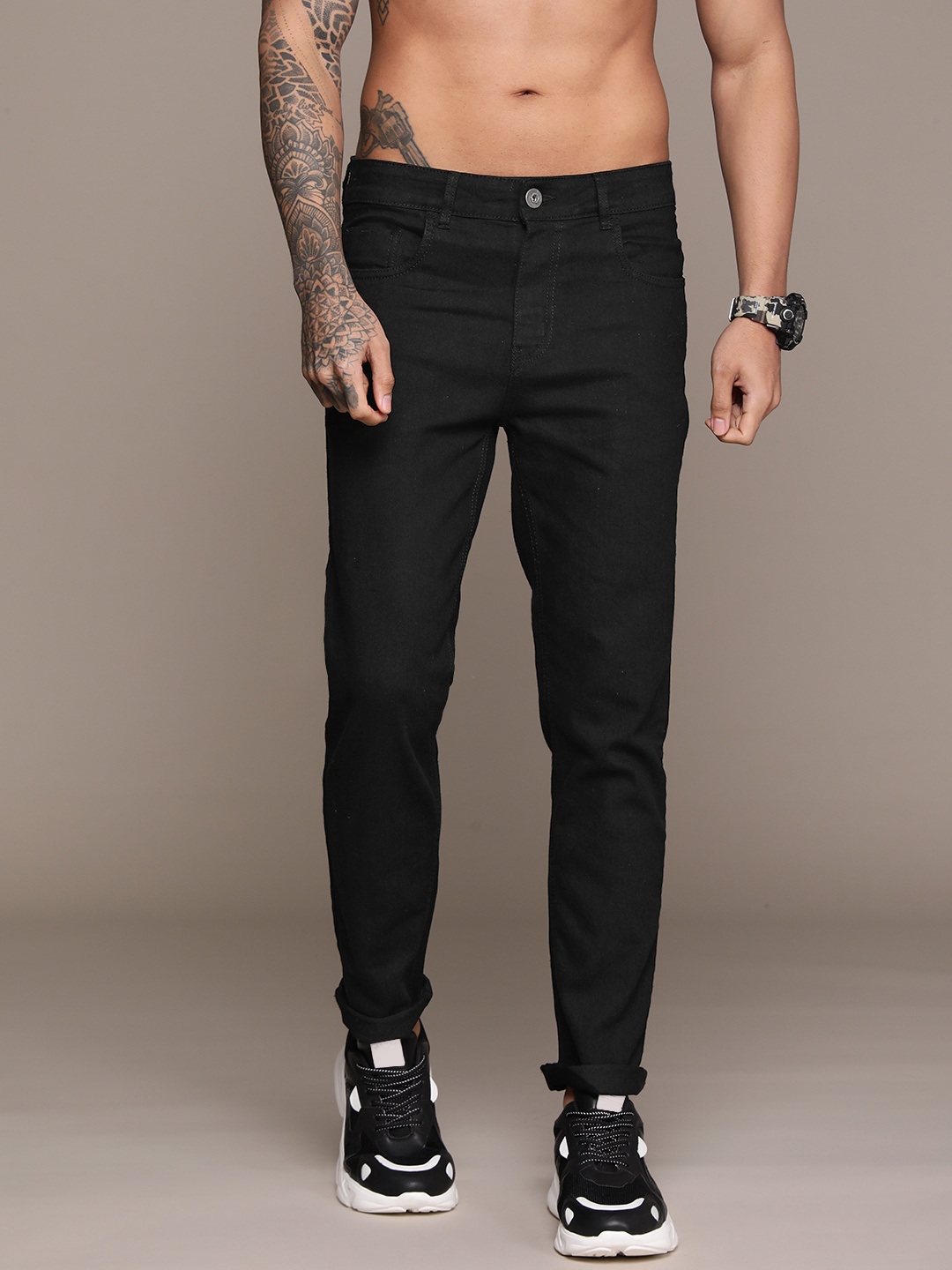 

Roadster Men Skinny Fit Stretchable Jeans, Black