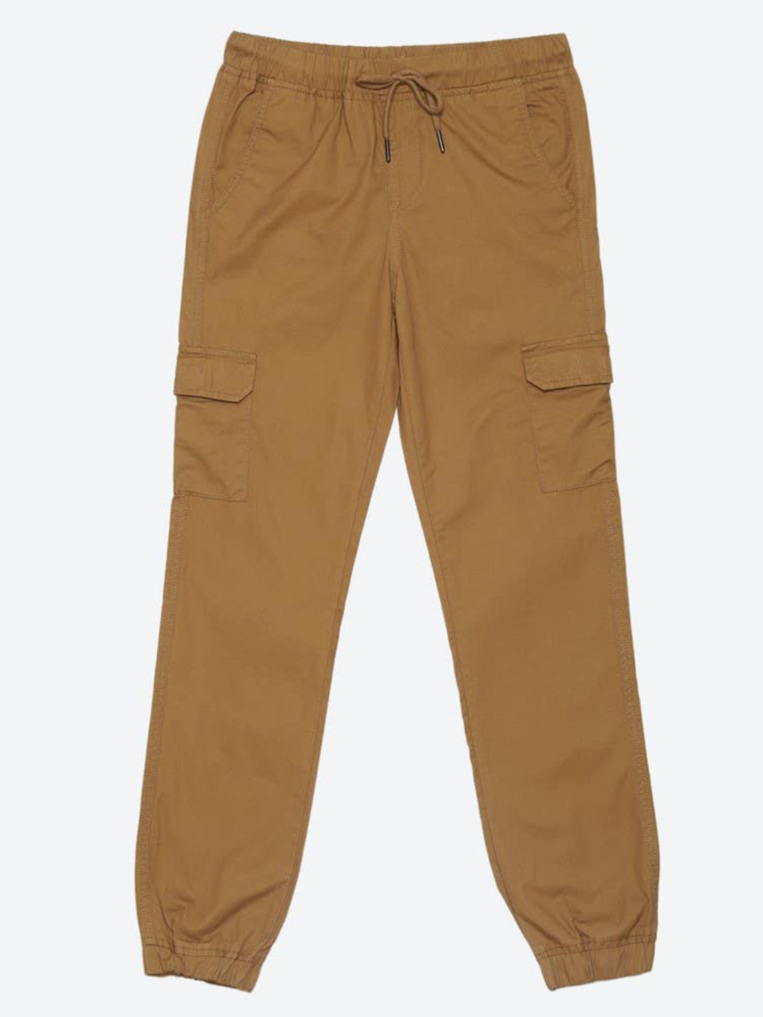 

2Bme Boys Mid Rise Cotton Joggers, Khaki