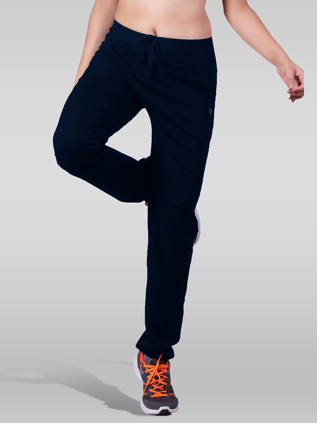 

LAASA SPORTS Women Dry Fit Mid-Rise Sports Track Pants, Blue