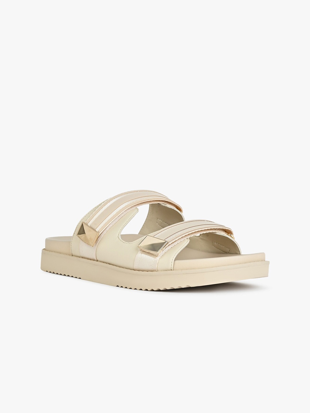 

ALDO CORALINA Strappy Open Toe Flats, White