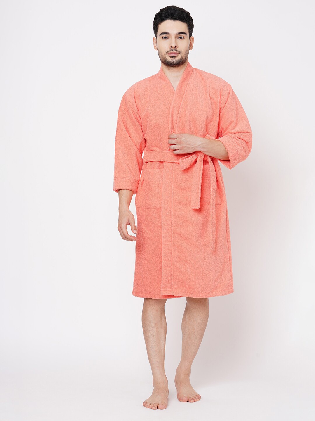 

Welspun Peach Pure Cotton Bath Robe