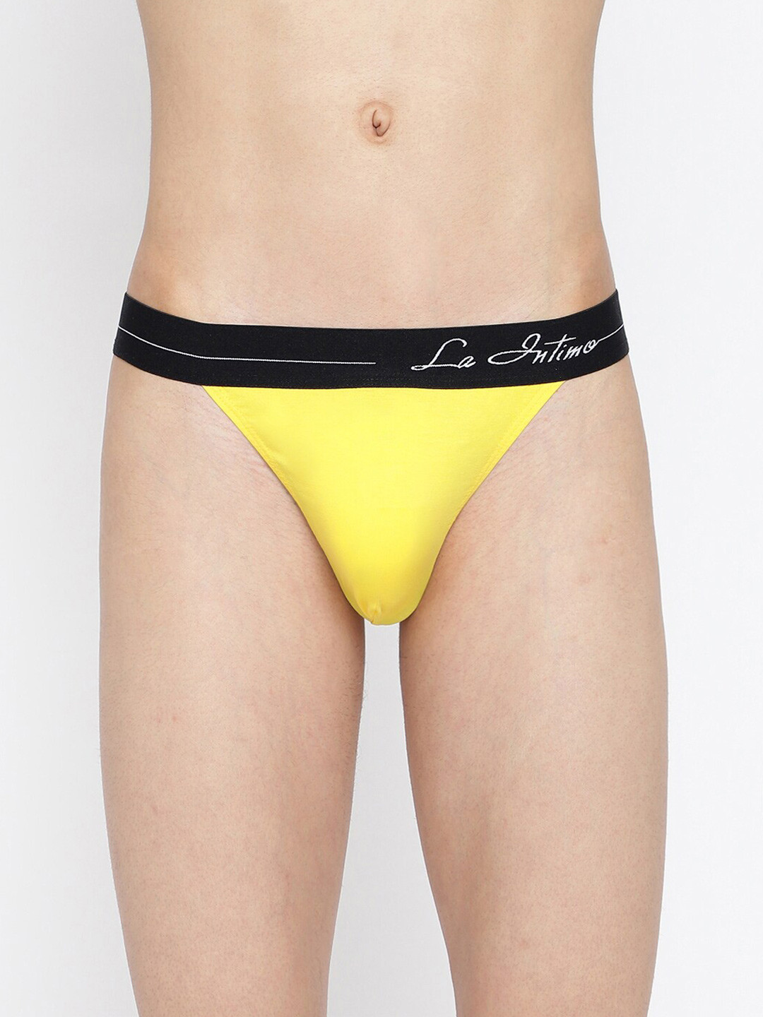 

La Intimo Brand Logo Details Anti Microbial Basic Briefs LITH01YW0, Yellow