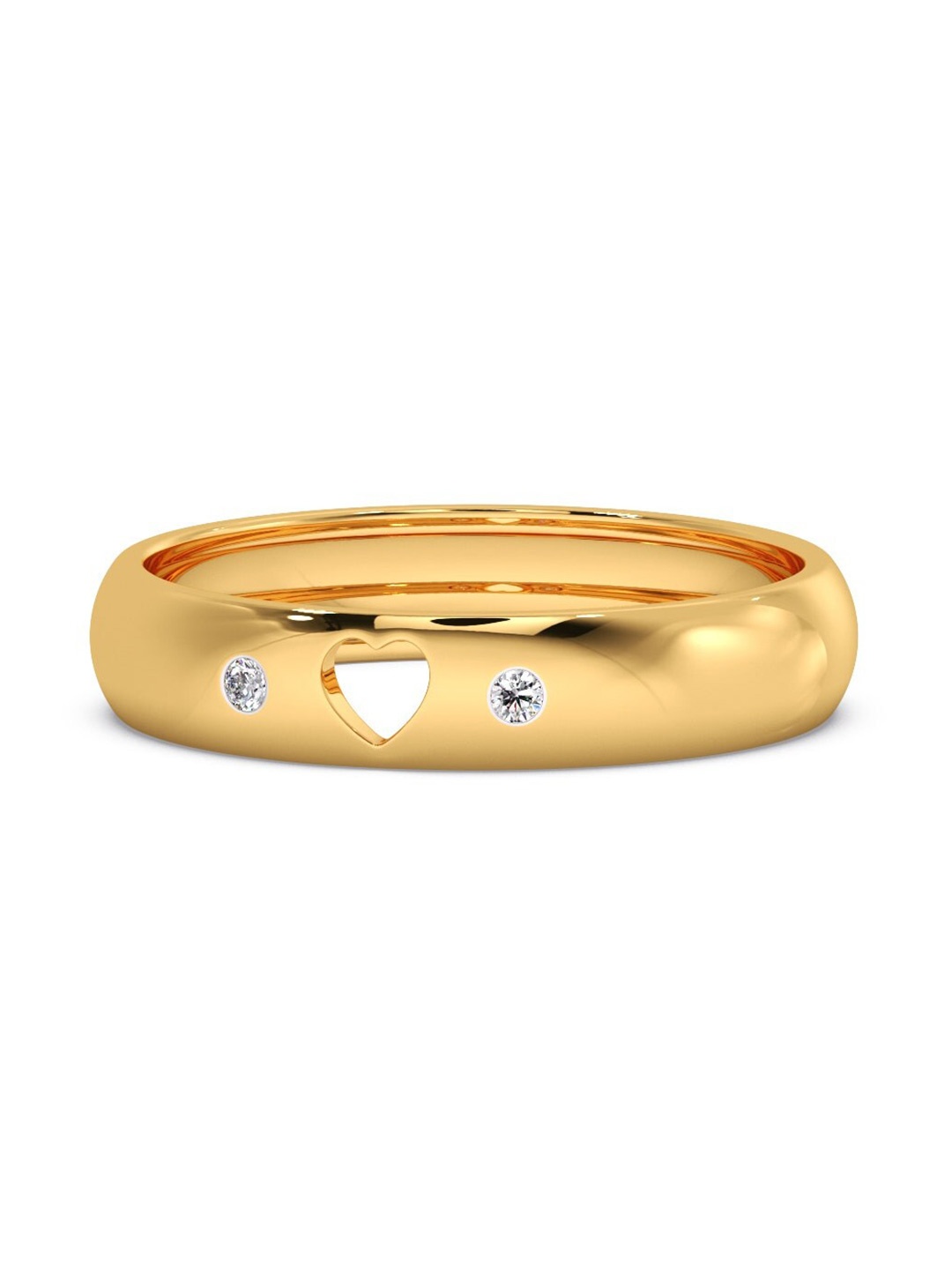 

CANDERE A KALYAN JEWELLERS COMPANY 18KT Gold Diamond Studded Ring-2.37gm