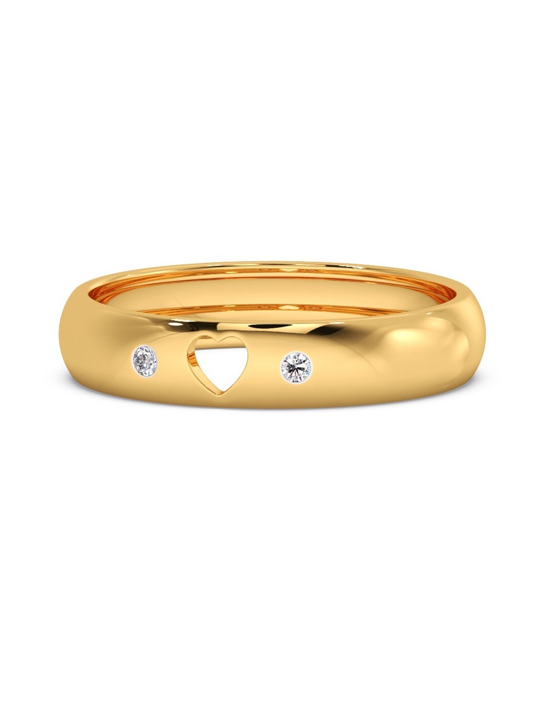 

CANDERE A KALYAN JEWELLERS COMPANY 14KT Gold Diamond Studded Finger Ring-1.98 g