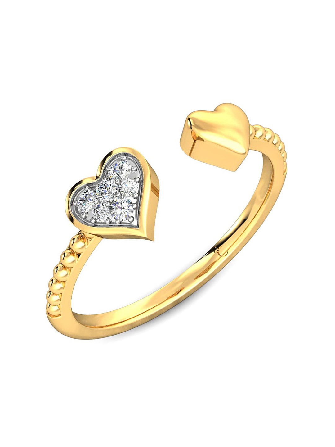 

CANDERE A KALYAN JEWELLERS COMPANY 14KT Gold Diamond Studded Ring-1.34gm