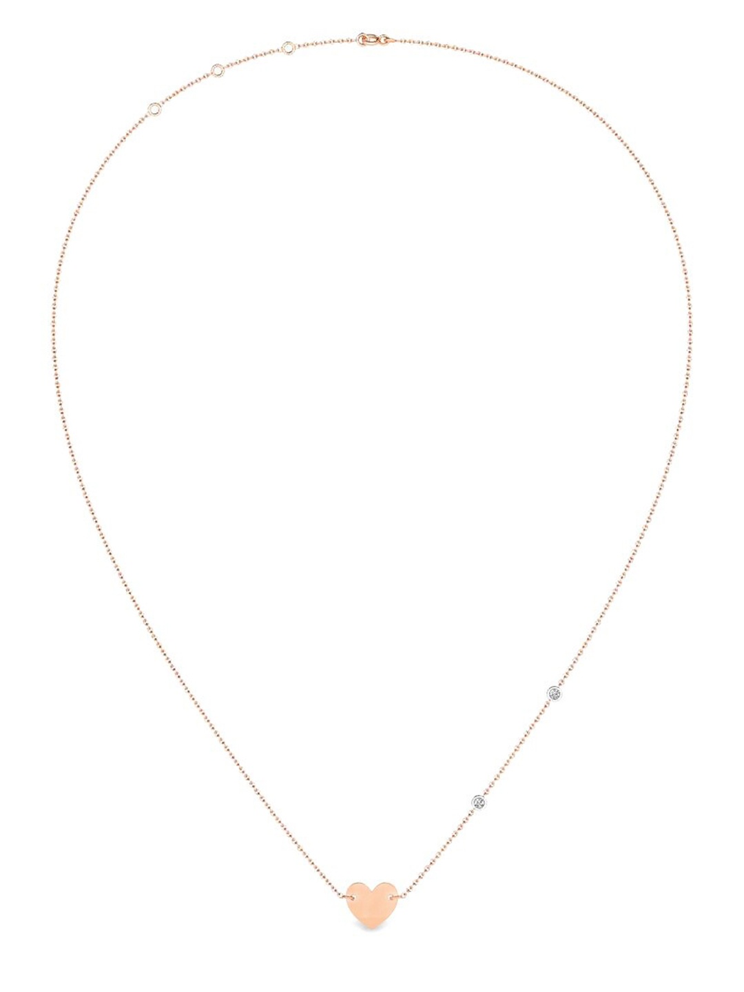 

CANDERE A KALYAN JEWELLERS COMPANY 14KT Rose Gold Diamond Studded Chain-1.7gm