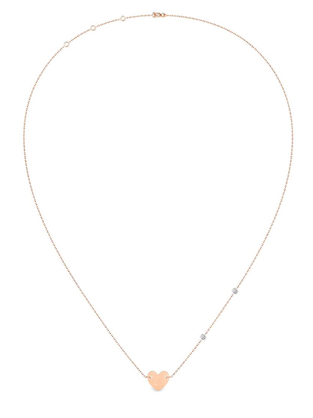 

CANDERE A KALYAN JEWELLERS COMPANY 18KT Rose Gold Diamond Studded Chain-2.0gm