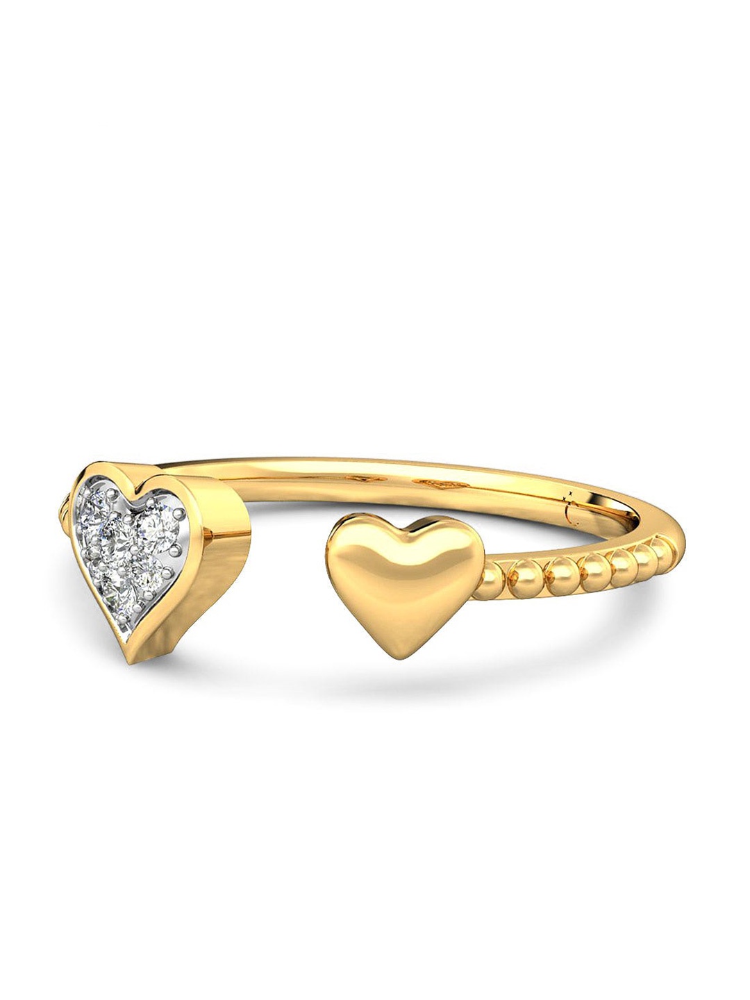 

CANDERE A KALYAN JEWELLERS COMPANY 14KT Gold Diamond Studded Ring-1.47gm