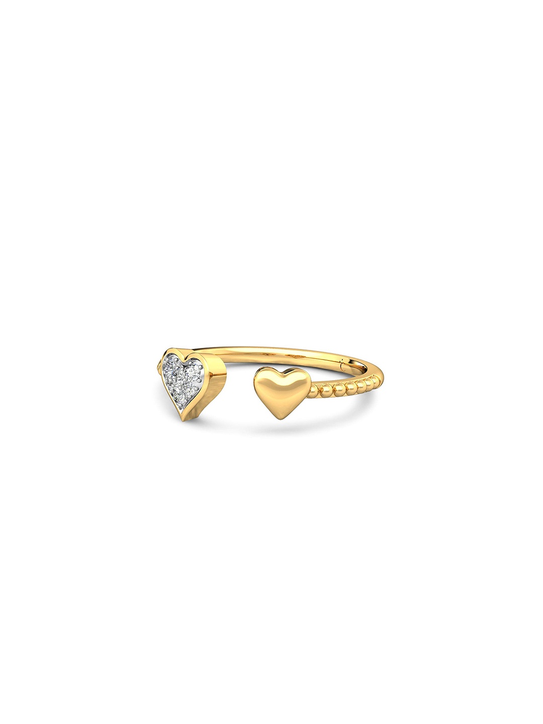 

CANDERE A KALYAN JEWELLERS COMPANY 14KT Gold Diamond Studded Finger Ring-1.55gm