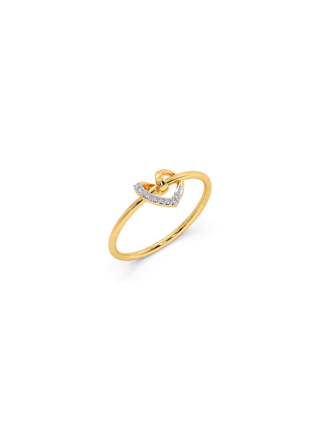 

CANDERE A KALYAN JEWELLERS COMPANY 18KT Gold Diamond Studded Finger Ring-0.92gm