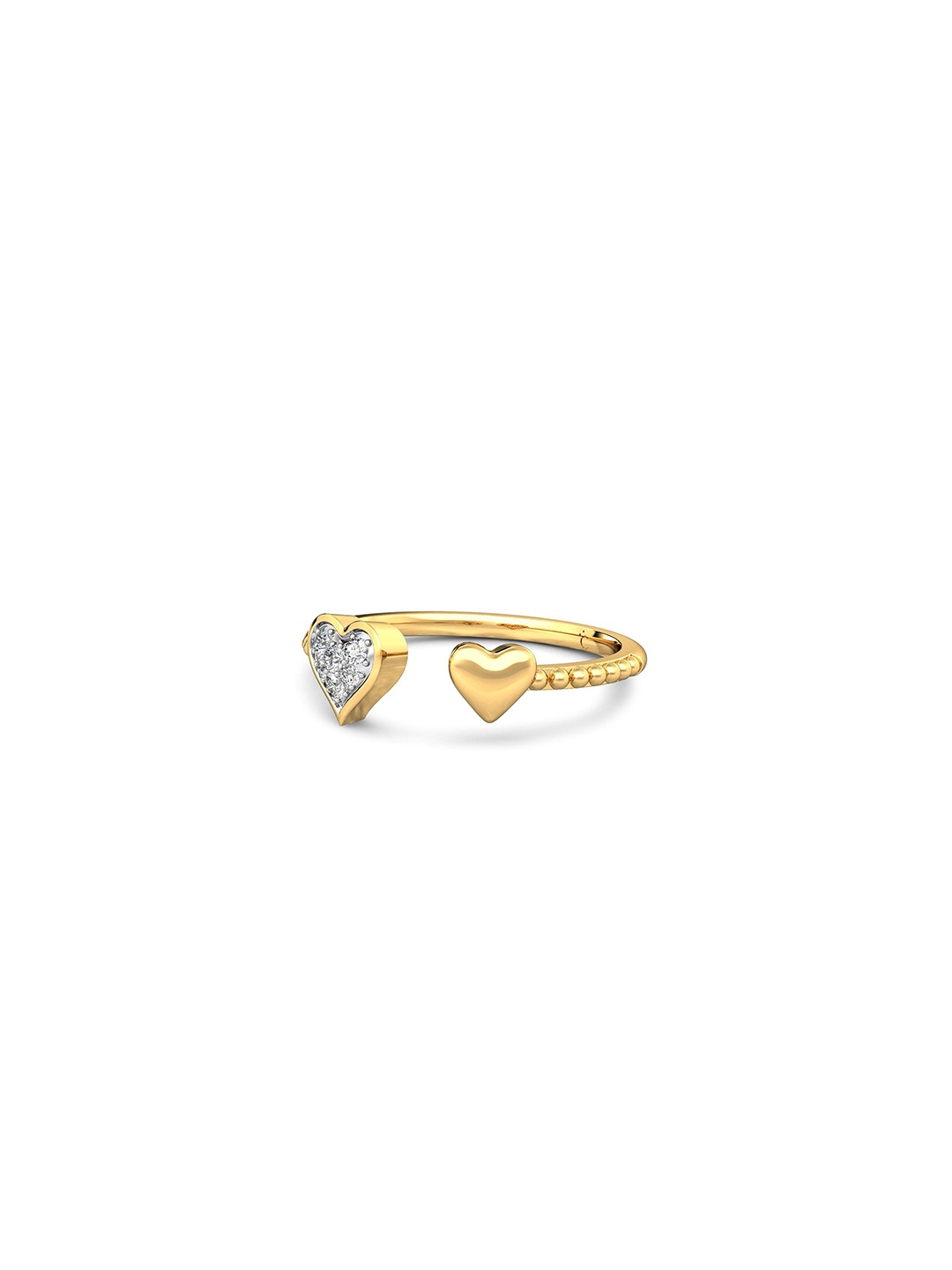 

CANDERE A KALYAN JEWELLERS COMPANY 14KT Gold Diamond Studded Finger Ring-1.24gm