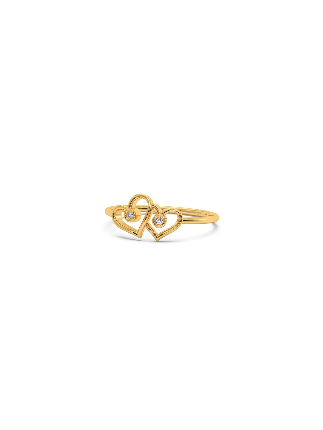 

CANDERE A KALYAN JEWELLERS COMPANY 18KT Gold Diamond Studded Finger Ring-1.09gm