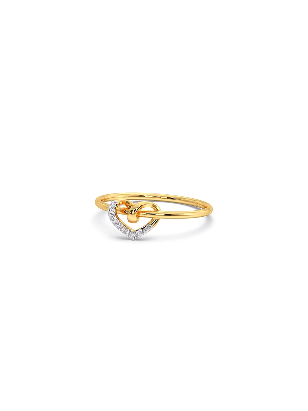 

CANDERE A KALYAN JEWELLERS COMPANY 18KT Gold Diamond-Studded Ring-0.9gm