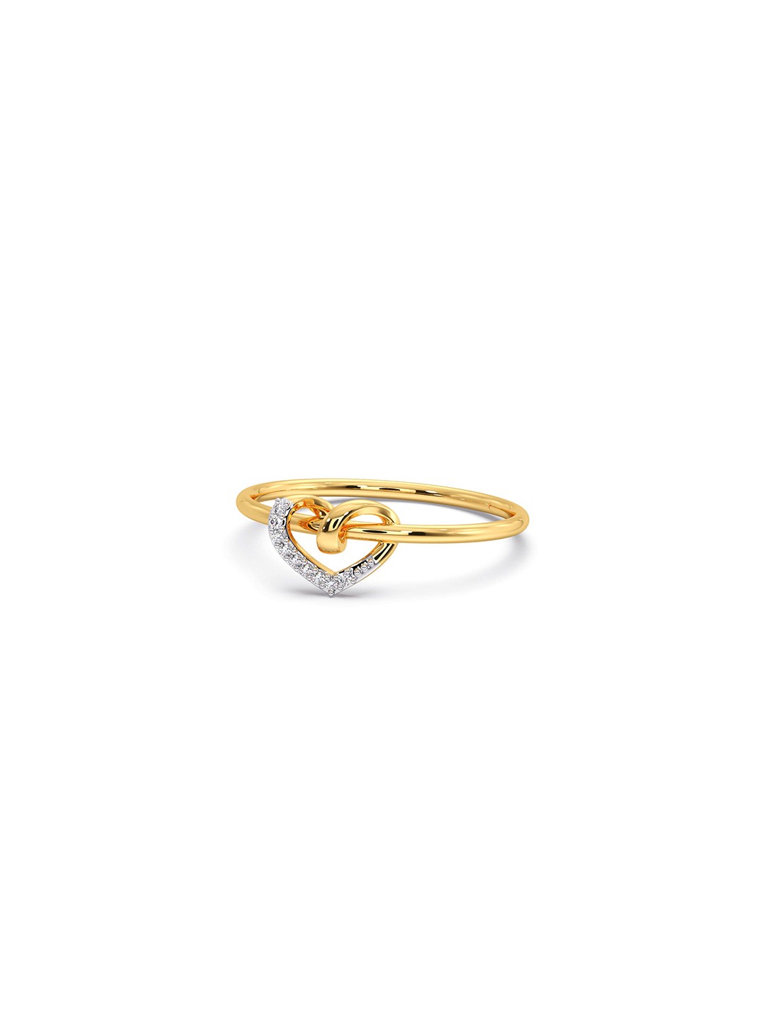 

CANDERE A KALYAN JEWELLERS COMPANY 18KT Gold Diamond-Studded Ring-1.03gm