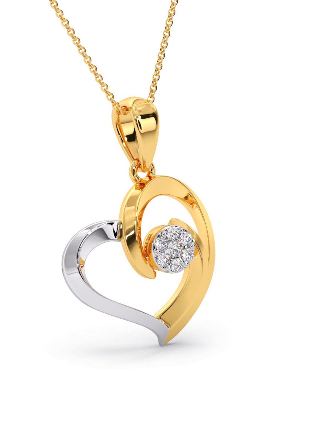 

CANDERE A KALYAN JEWELLERS COMPANY 18KT Gold Diamond Studded Pendant-1.27 g