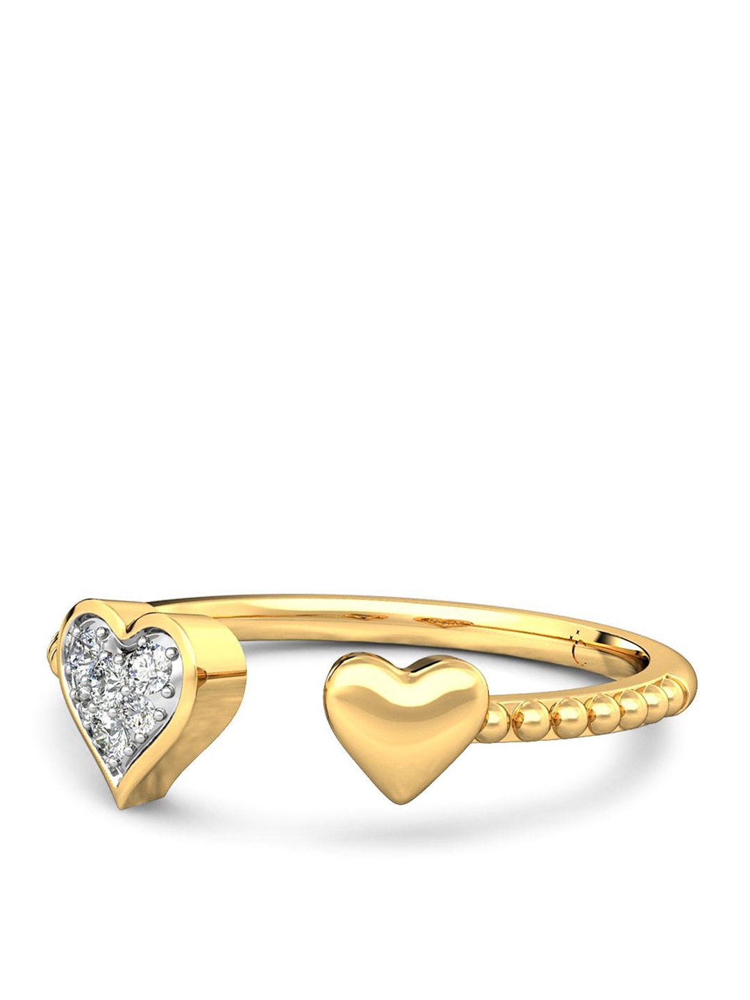

CANDERE A KALYAN JEWELLERS COMPANY 18KT Gold Diamond Studded Ring-1.76gm