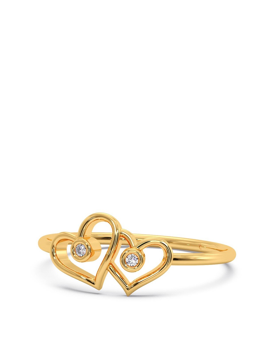 

CANDERE A KALYAN JEWELLERS COMPANY 18KT Gold Diamond-Studded Ring-1.05gm