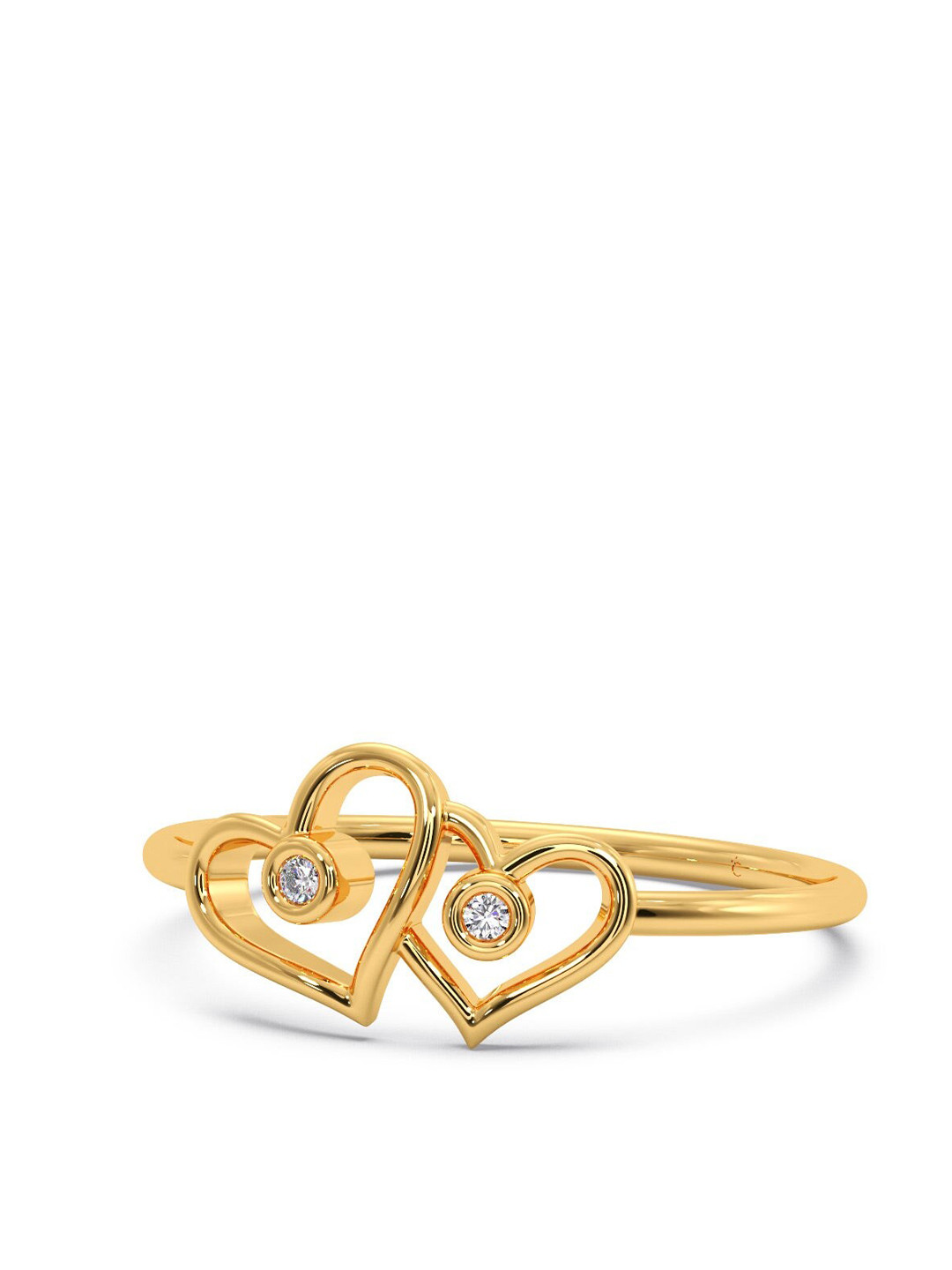 

CANDERE A KALYAN JEWELLERS COMPANY 14KT Gold Diamond-Studded Ring-1.12 g