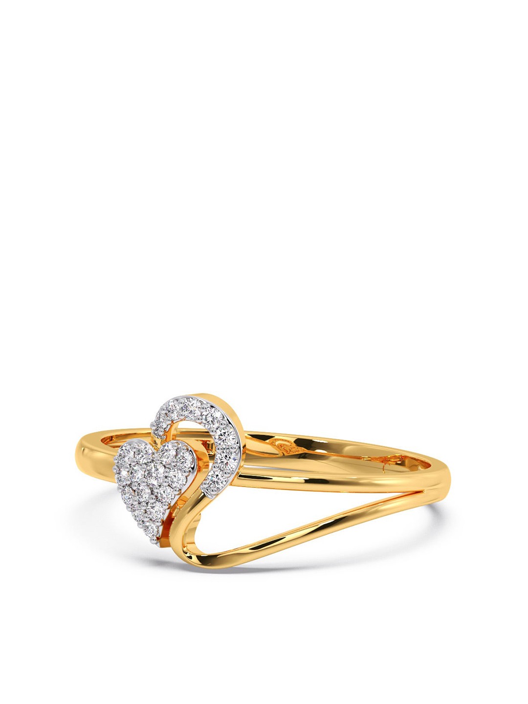 

CANDERE A KALYAN JEWELLERS COMPANY 18KT Gold Diamond-Studded Ring-1.69gm