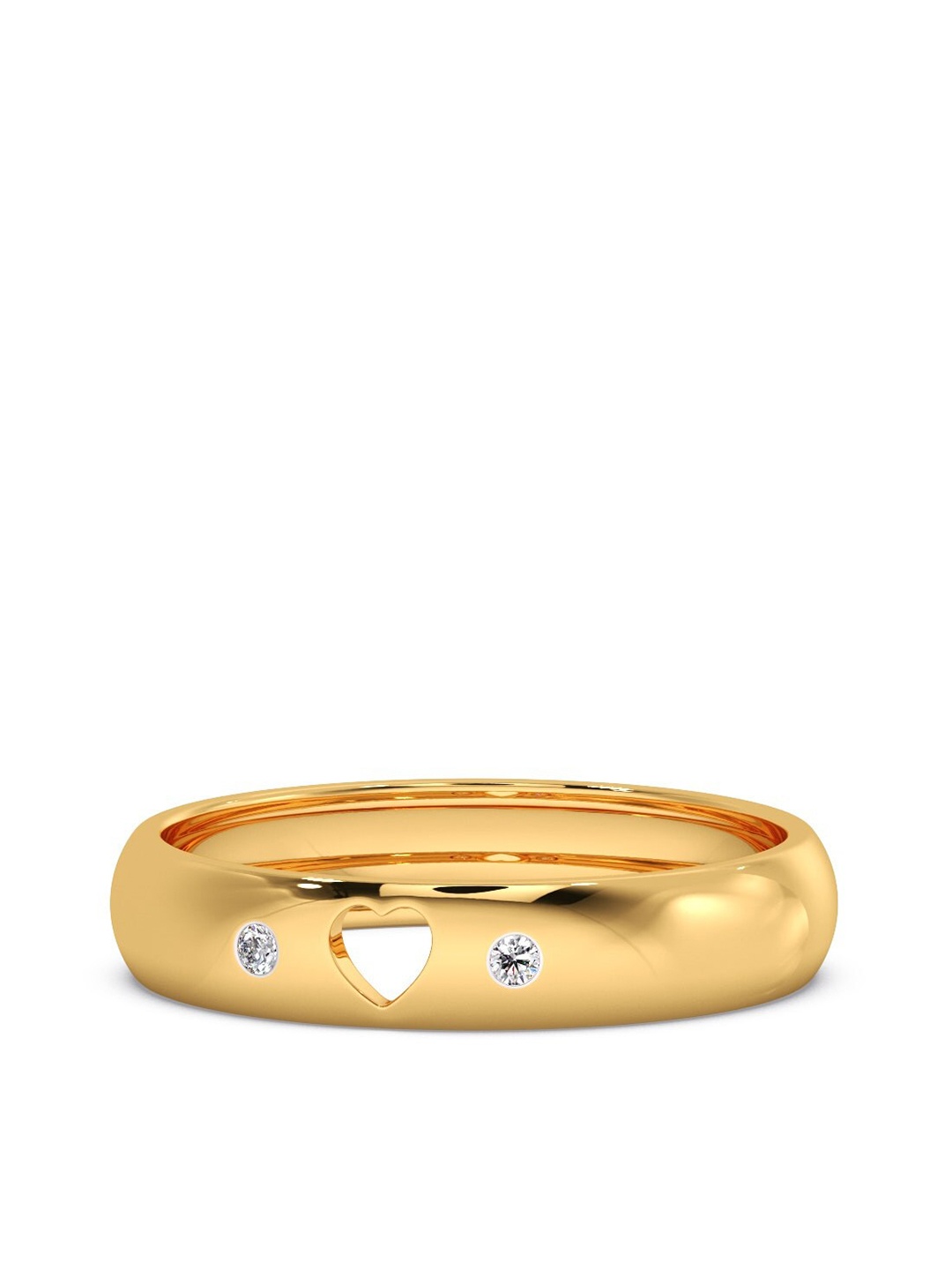 

CANDERE A KALYAN JEWELLERS COMPANY 14KT Gold Diamond-Studded Ring-1.71gm