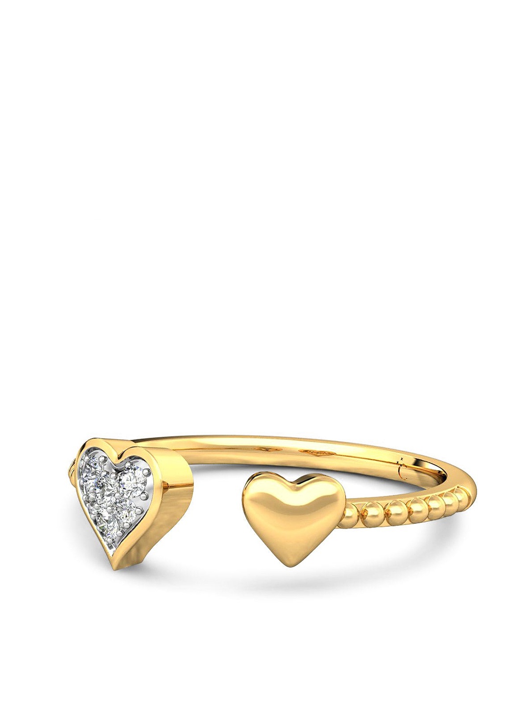 

CANDERE A KALYAN JEWELLERS COMPANY 18KT Gold Diamond Studded Ring-1.45gm