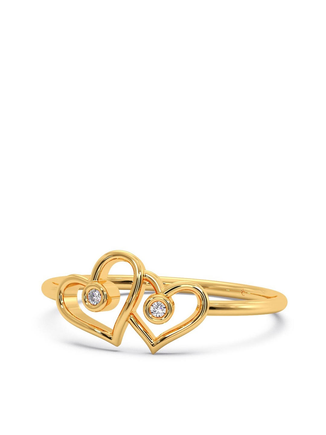 

CANDERE A KALYAN JEWELLERS COMPANY 18KT Gold Diamond Studded Ring-1.22gm