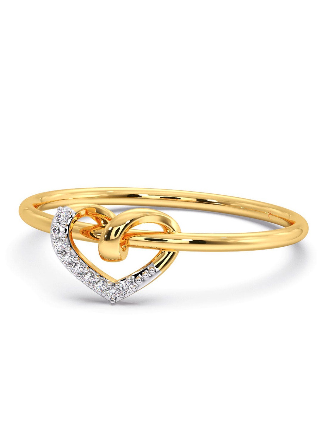 

CANDERE A KALYAN JEWELLERS COMPANY 18KT Gold Diamond Studded Ring-0.96gm