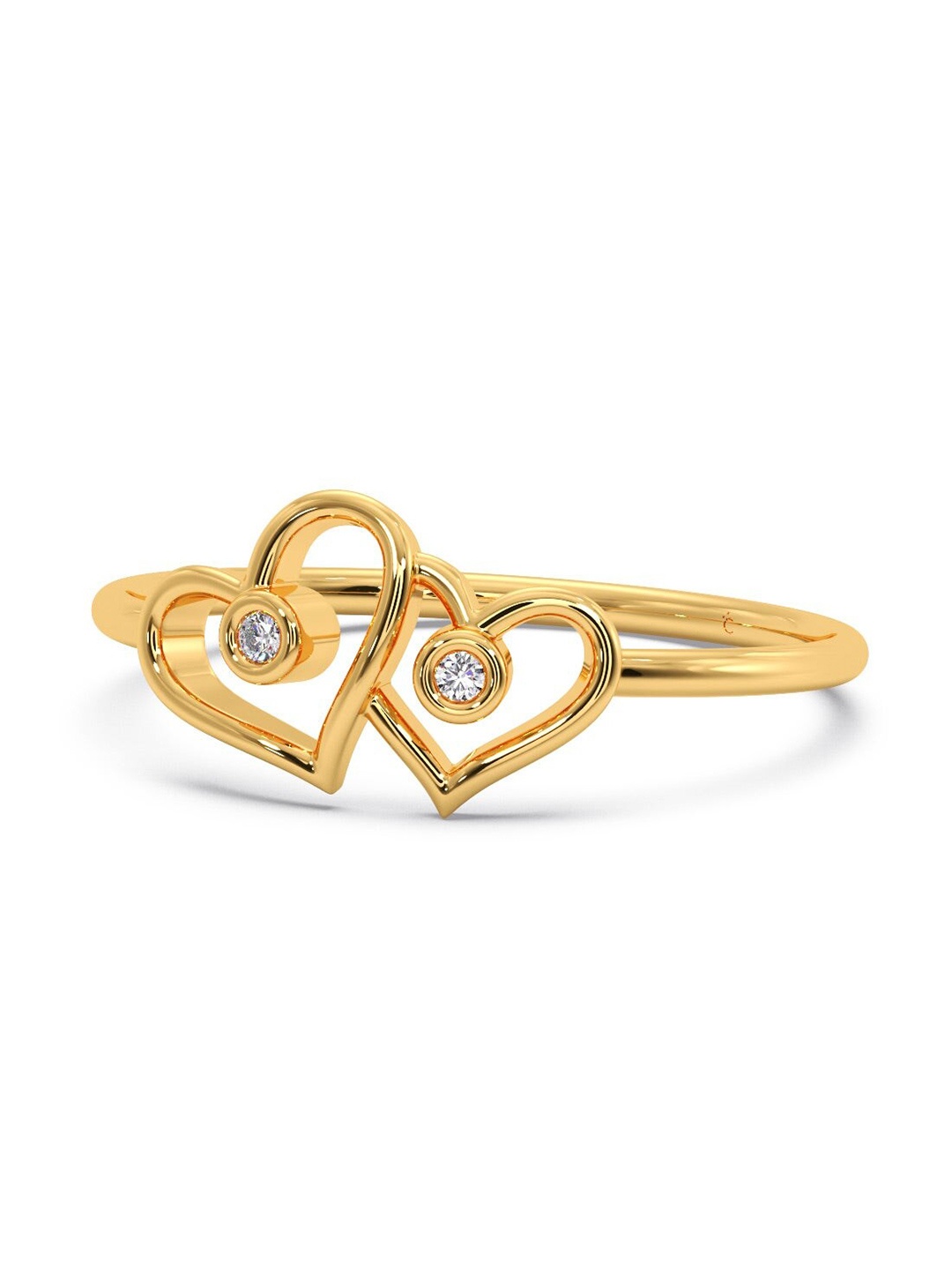 

CANDERE A KALYAN JEWELLERS COMPANY 18KT Gold Diamond Studded Ring-1.2gm