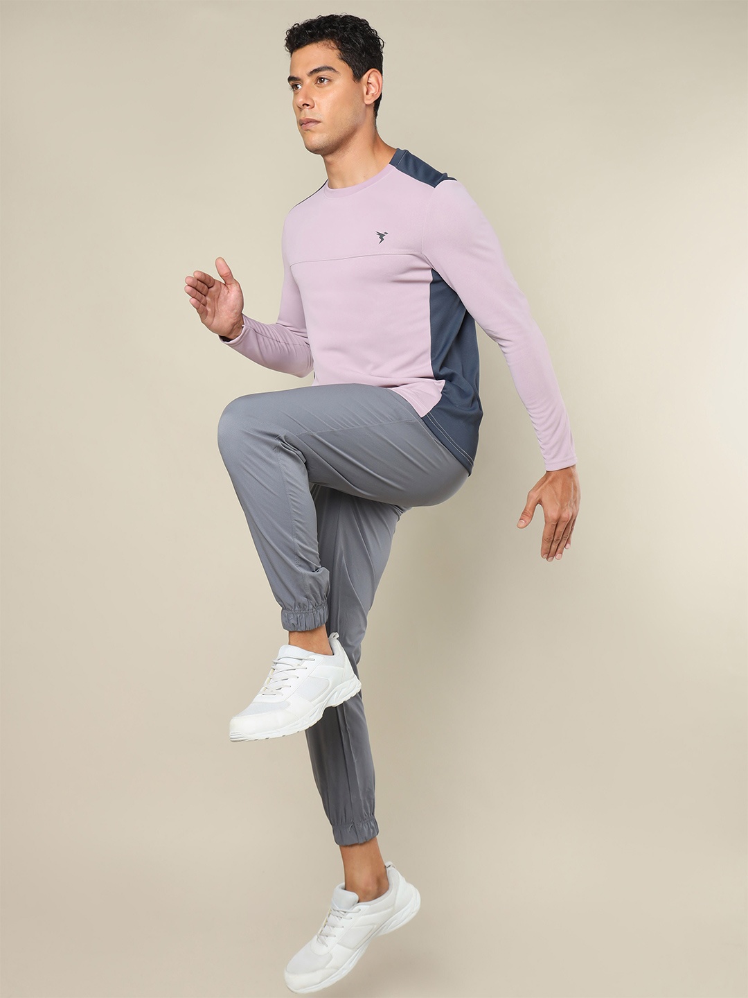 

Technosport Colourblocked Antimicrobial Sports Slim Fit T-shirt, Pink