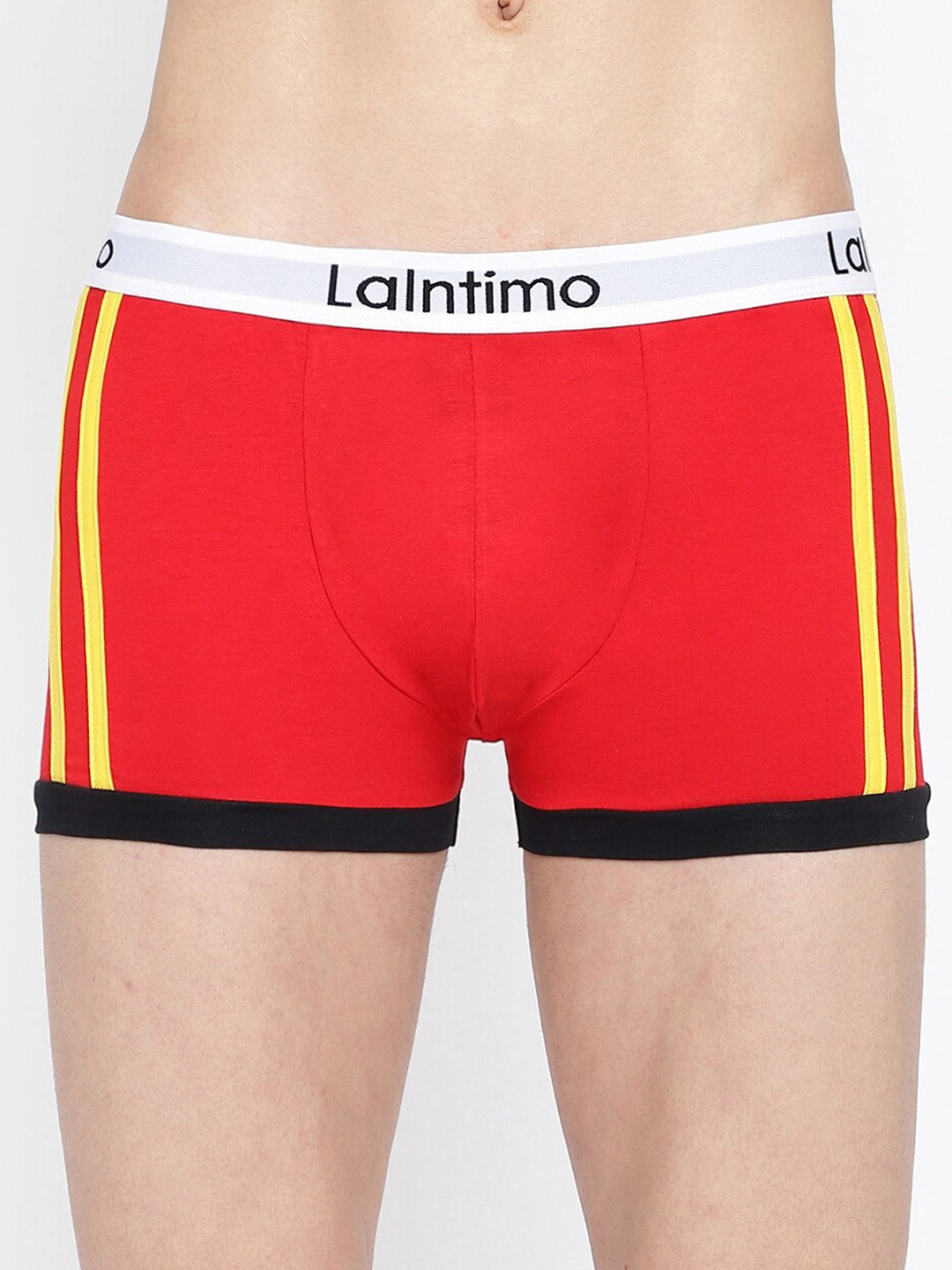 

La Intimo Striped Outer Elasticated Short Trunks LITR01RD0, Red