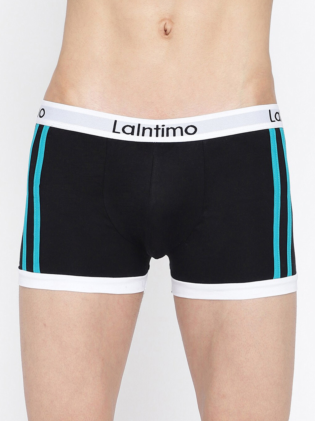 

La Intimo Side Striped Outer Elasticated Trunk LITR01BK0, Black