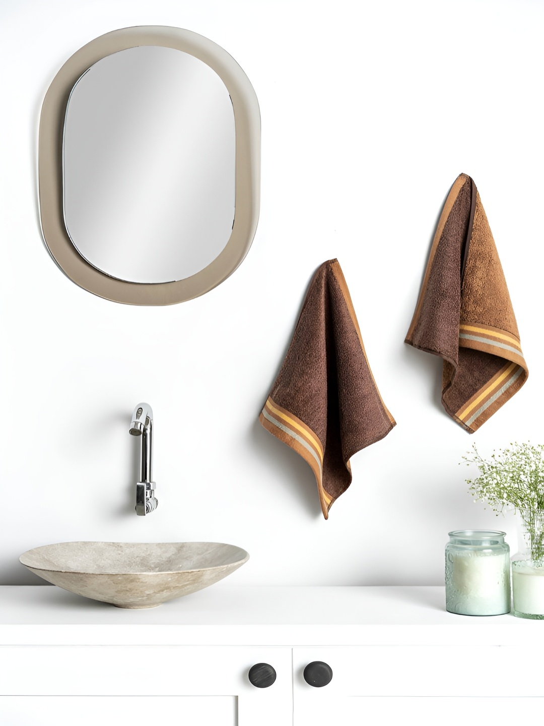 

DDecor Brown 500 GSM Cotton Reversible Face Towel
