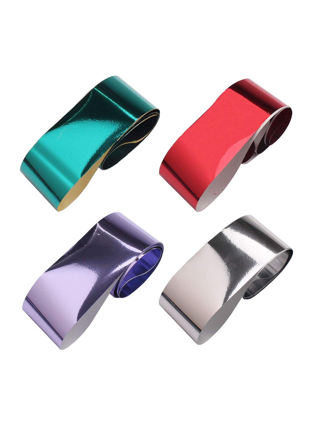 

FEELHIGH 10 Rolls Nail Foil Decals - 01, Metallic