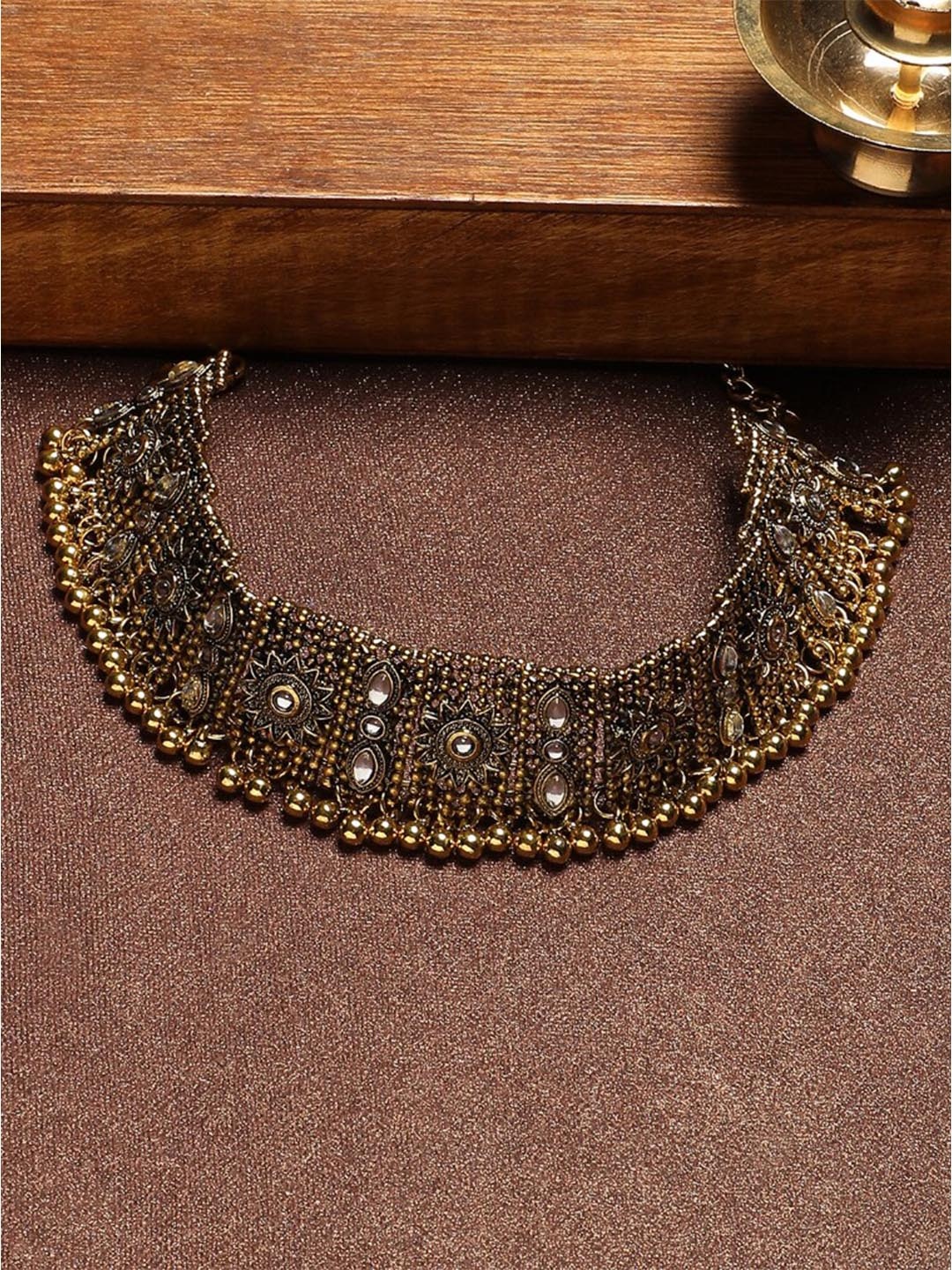 

Anouk Gold-Plated Stone-Studded Choker Necklace