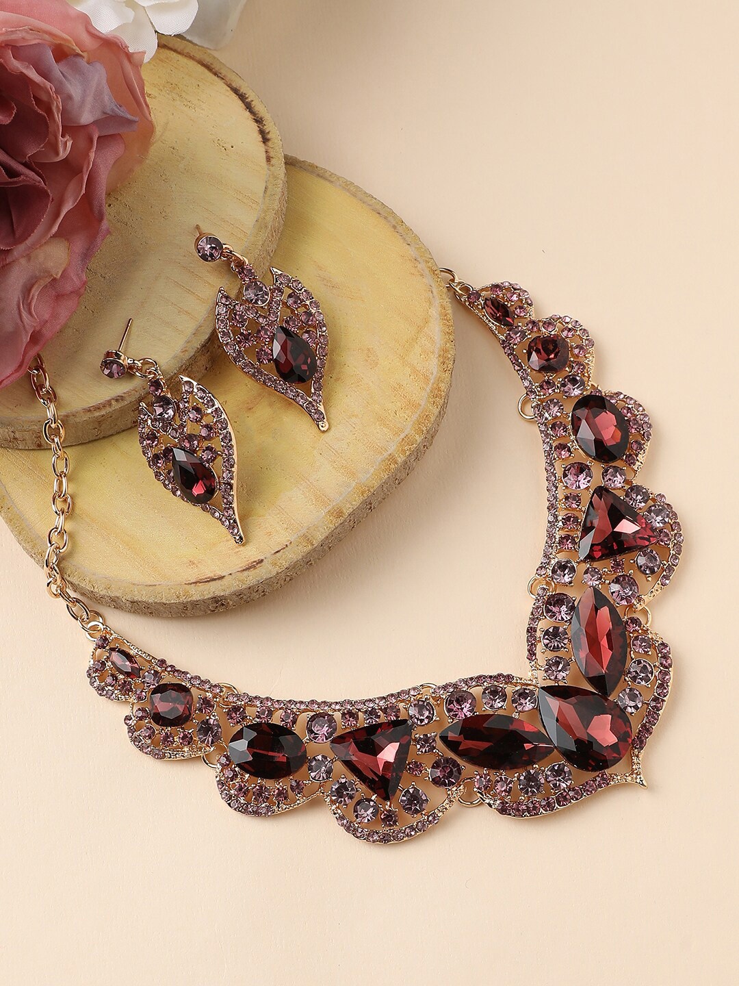 

Anouk Gold Plated Stone Studded Jewellery Set