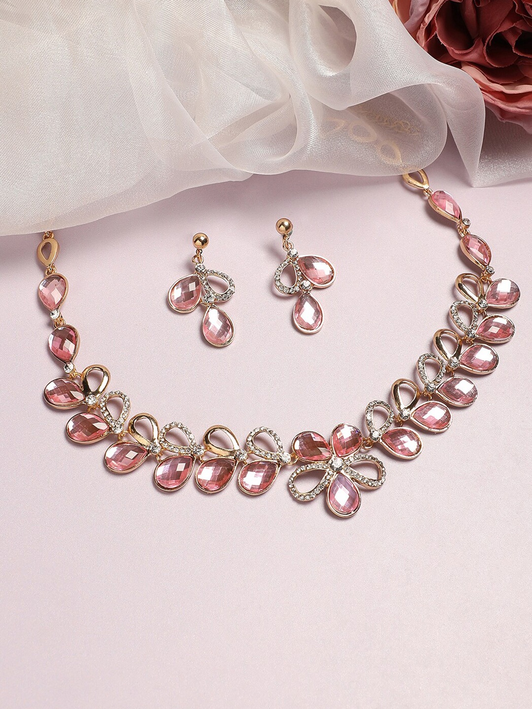 

Anouk Gold Plated Stones Studded Jewellery Set