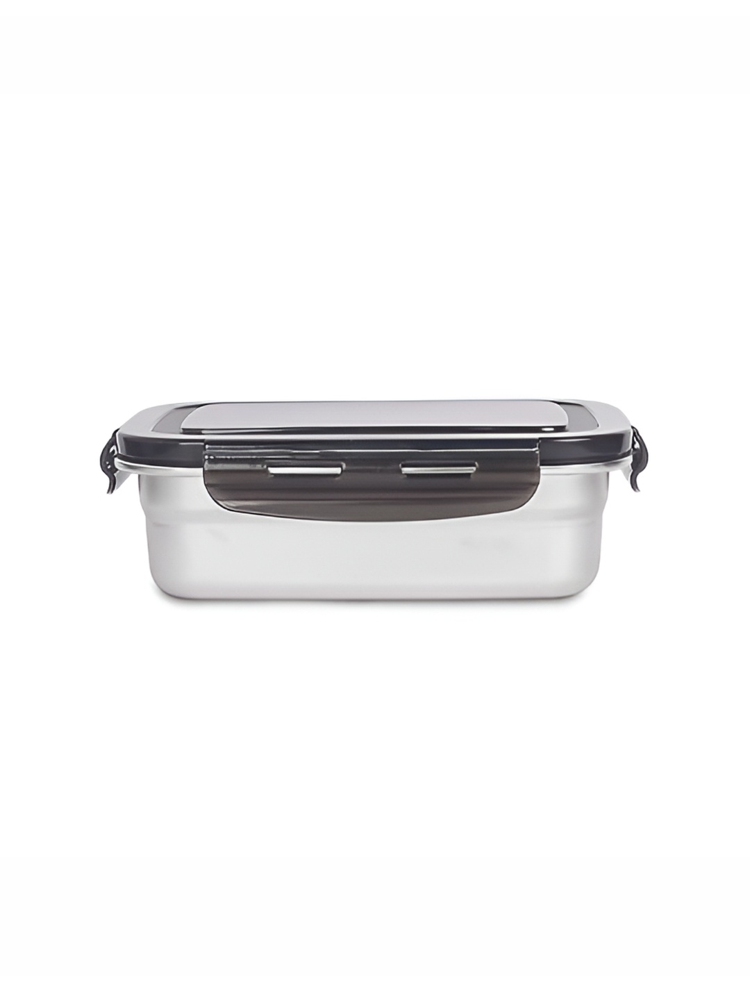 

Femora Silver-Toned & Black Stainless Steel Dishwasher Safe Lunch Box 1.3L