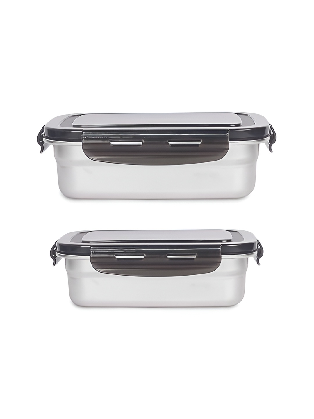 

Femora Silver-Toned Stainless Steel Dishwasher Safe Food Container With Lid 1850 ml