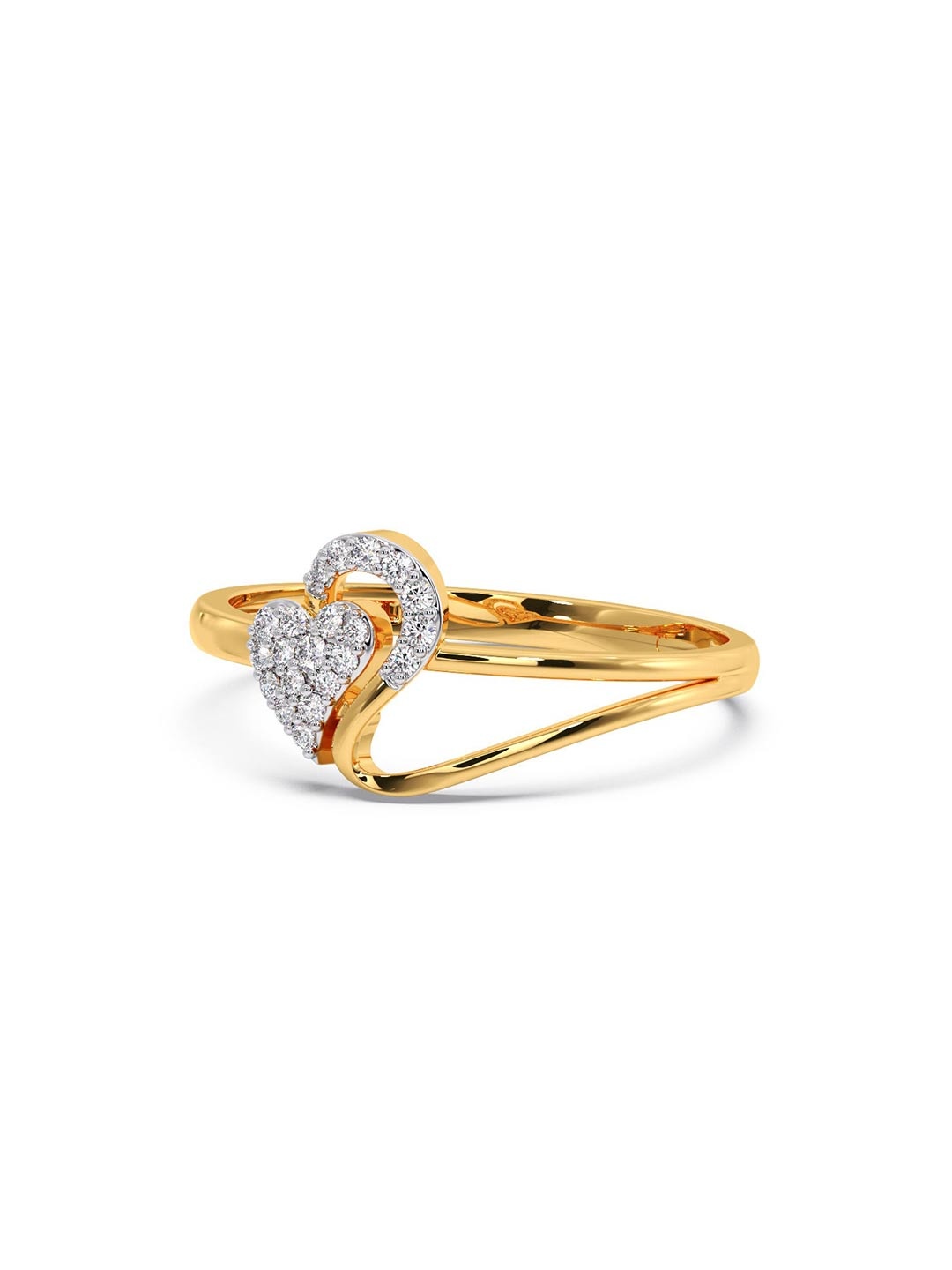 

CANDERE A KALYAN JEWELLERS COMPANY 18KT Gold Diamond Studded Ring-1.6gm
