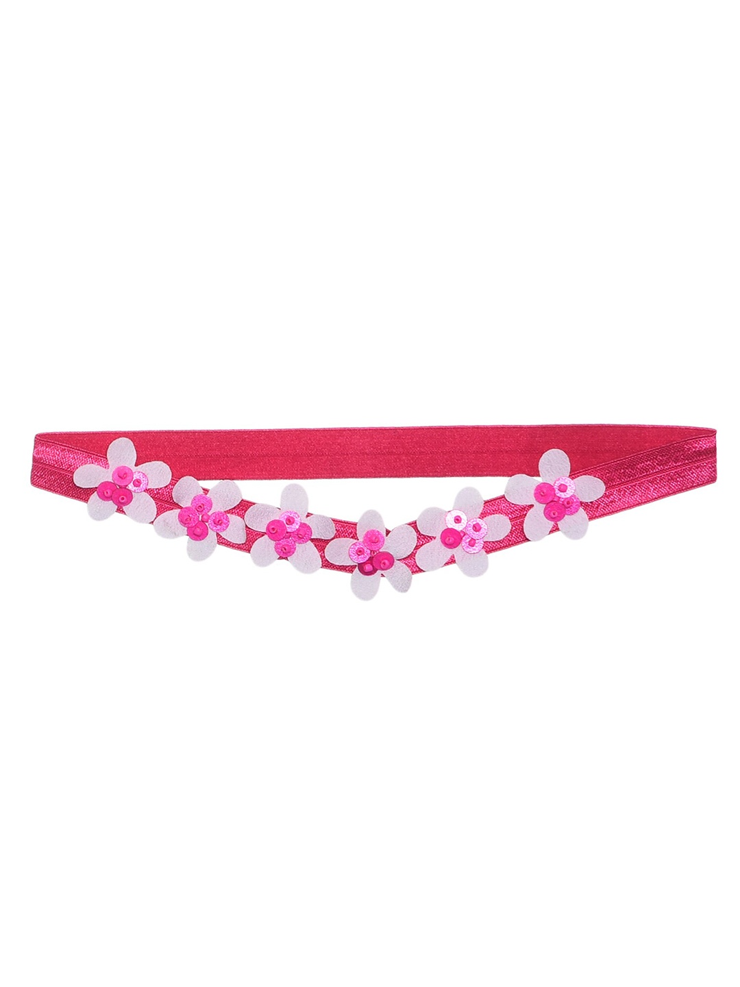 

A Little Fable Girls Embellished Floral Hairband, Pink