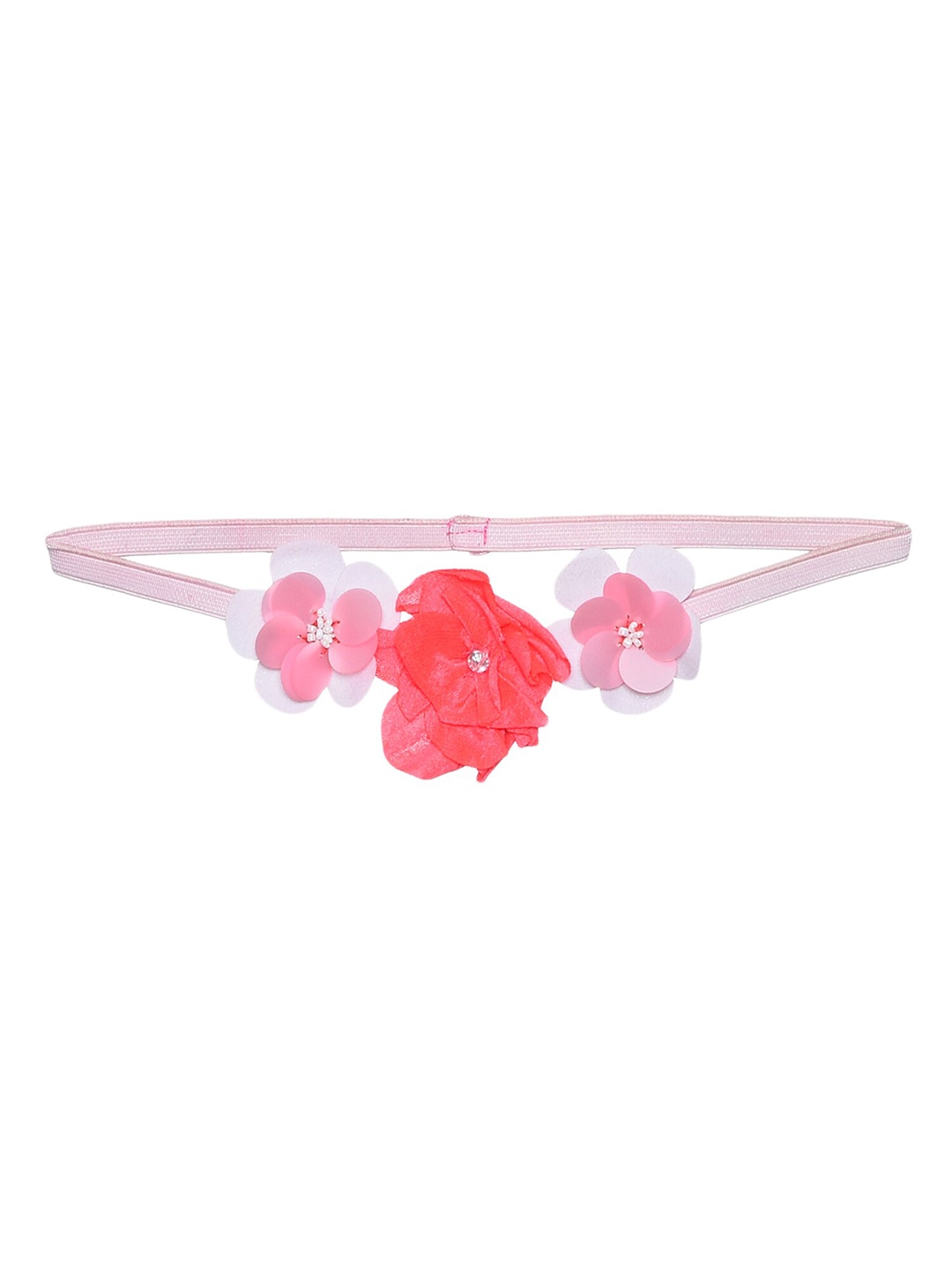 

A Little Fable Girls Embellished Floral Hairband, Pink