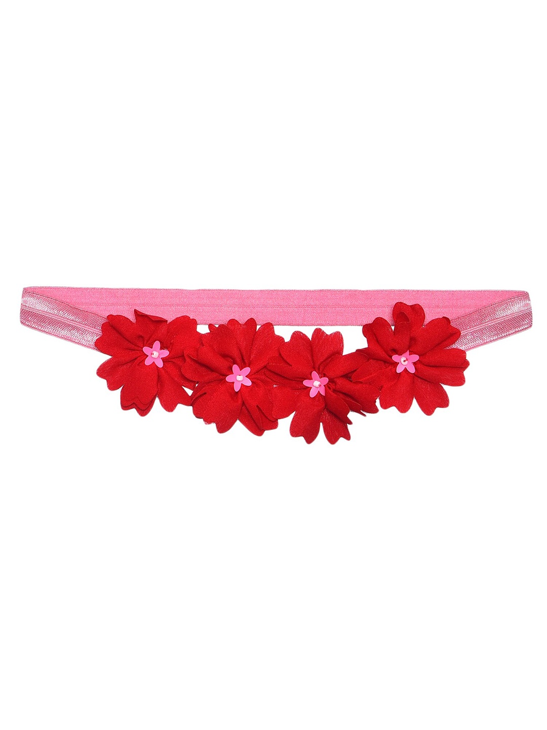 

A Little Fable Girls Floral Headband, Red