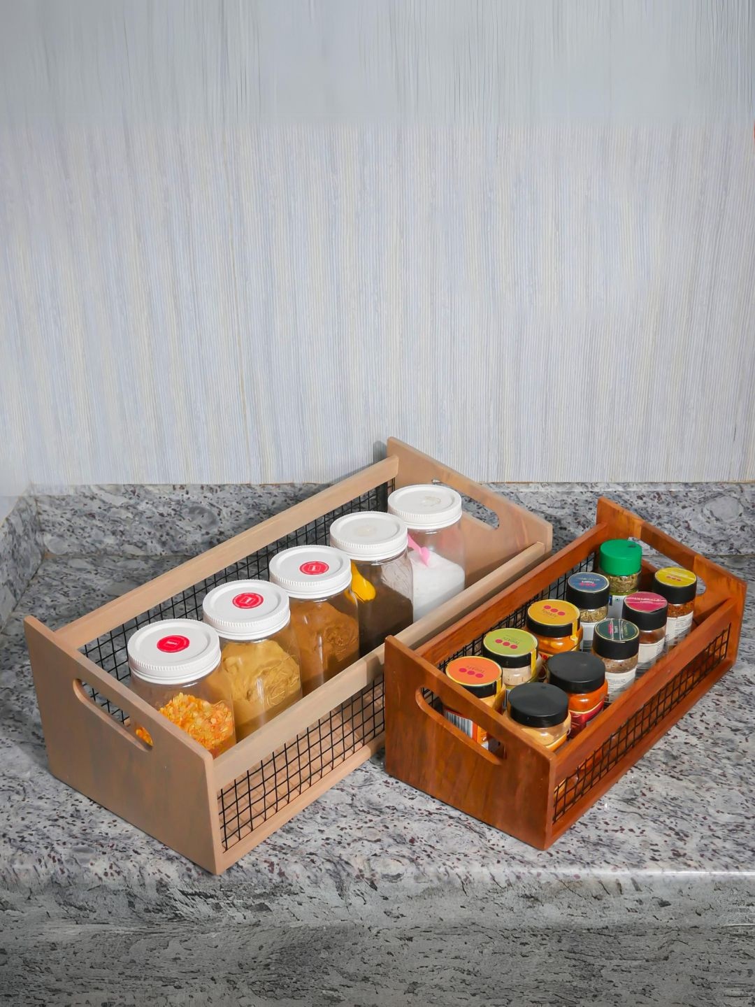 

BRICK BROWN Beige & Brown 2 Pieces Regular Multi-Utility Organisers