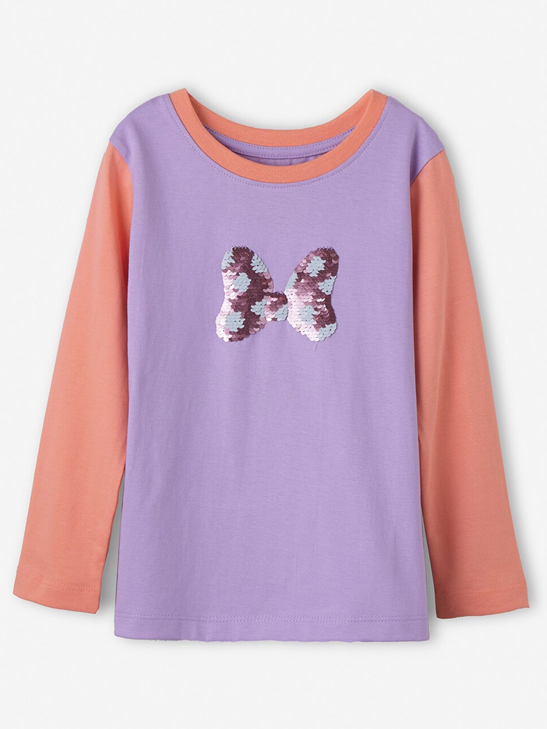 

The Souled Store Girls Minnie Mouse Printed Pure Cotton T-shirt, Lavender